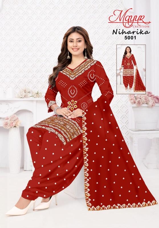Mayur niharika vol-5 printed dress materials wholesalers